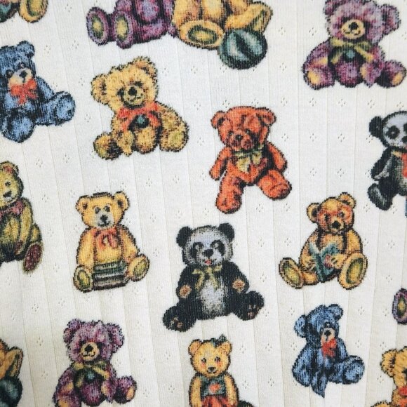 Teddy Fresh Women's Medium Multicolored Teddy Bears Long Sleeve Shirt - Picture 5 of 5